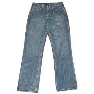 Carhartt Men’s 34X34 Blue Denim Jeans Medium Wash Straight Relaxed Fit Workwear